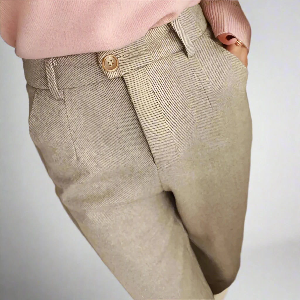 Slim-Fit Woollen Trousers