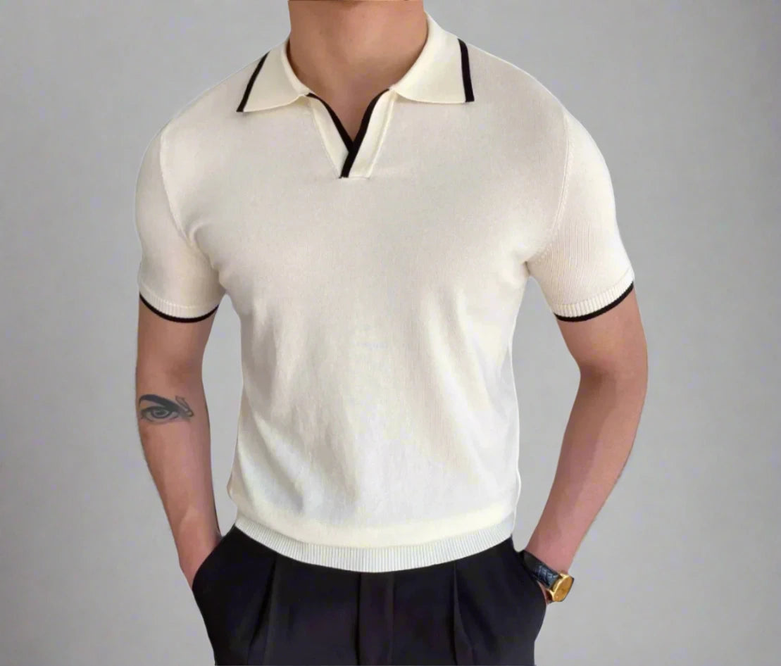 Polo Shirt With Contrast Piping