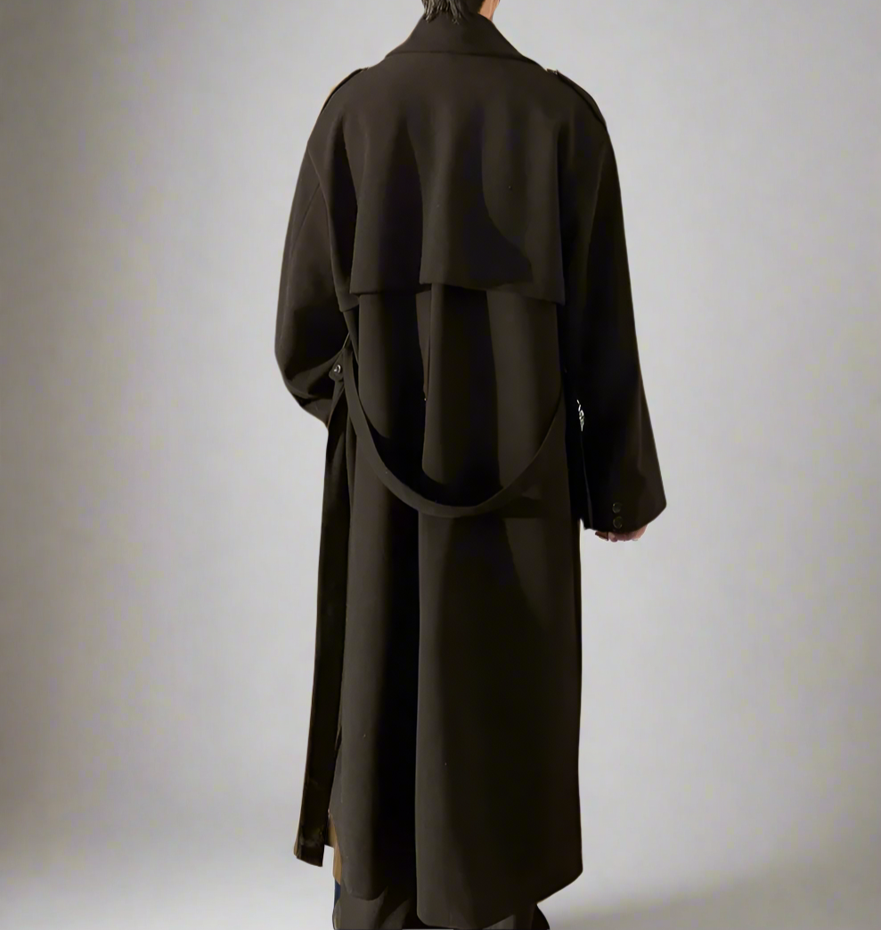 Oversize Fit Wool Blend Coat