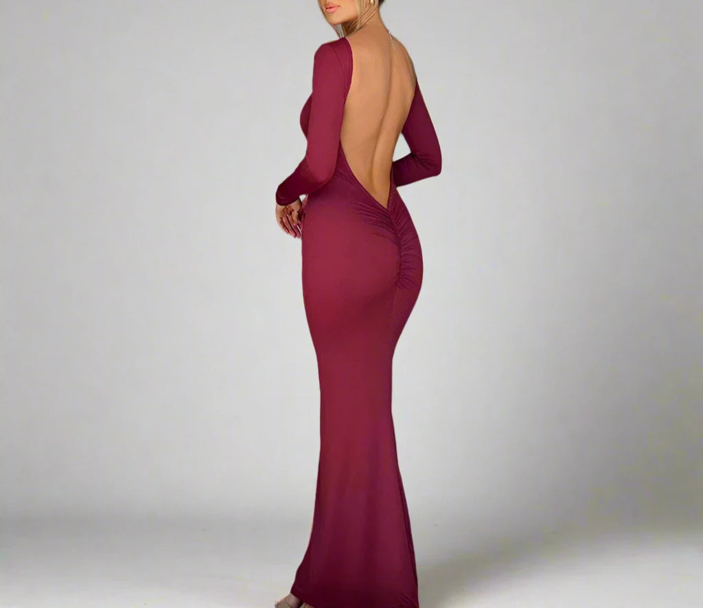 Backless Long Bodycon Dress