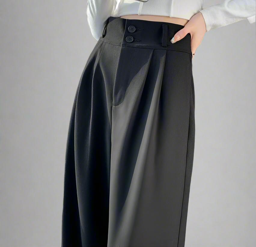 Wide-Leg High-Waist Trousers