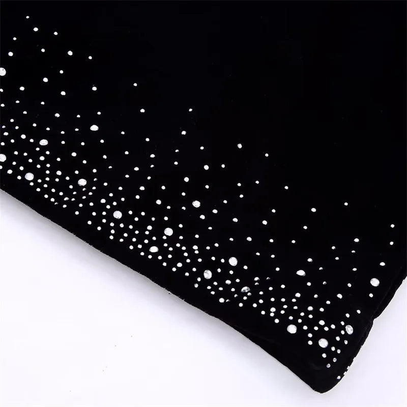 Velvet Sequin Mini Skirt