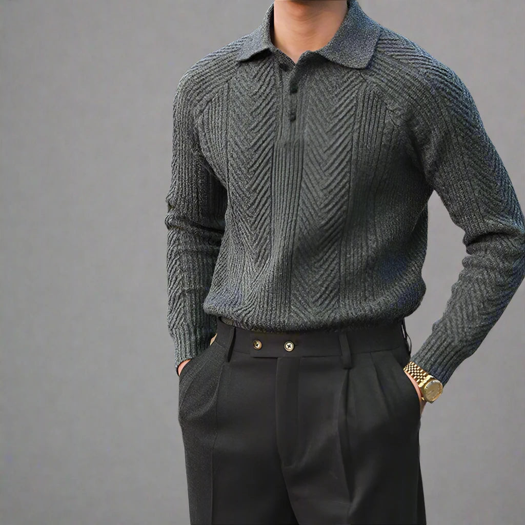 Textured Knitted Sweater
