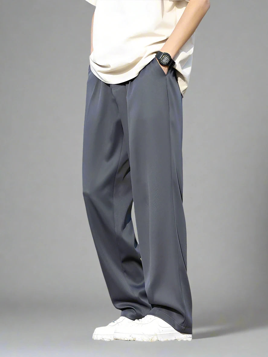 Relaxed-Fit Viscose Trousers