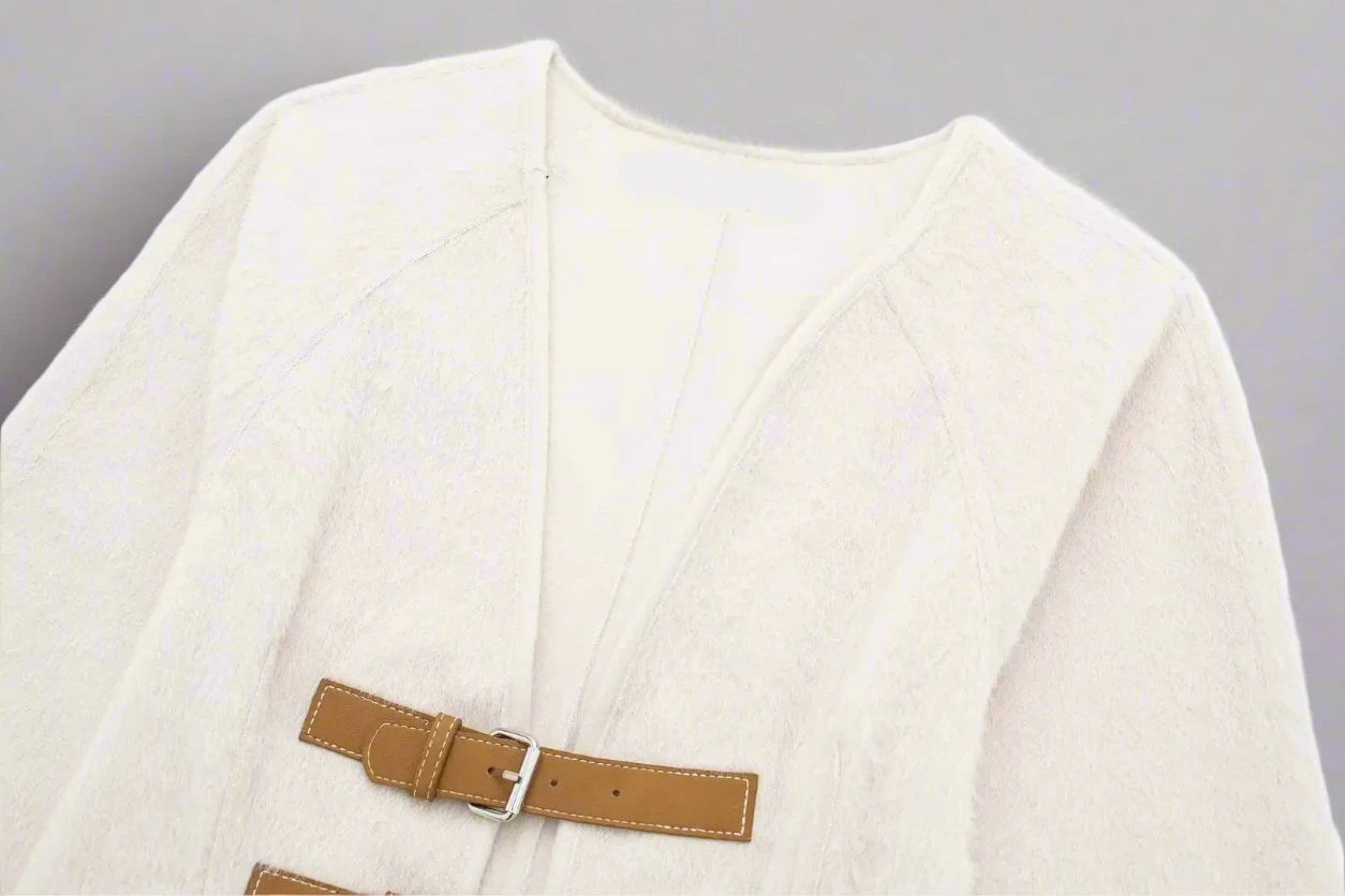 Wool-Blend Jacket With Buckle Strap