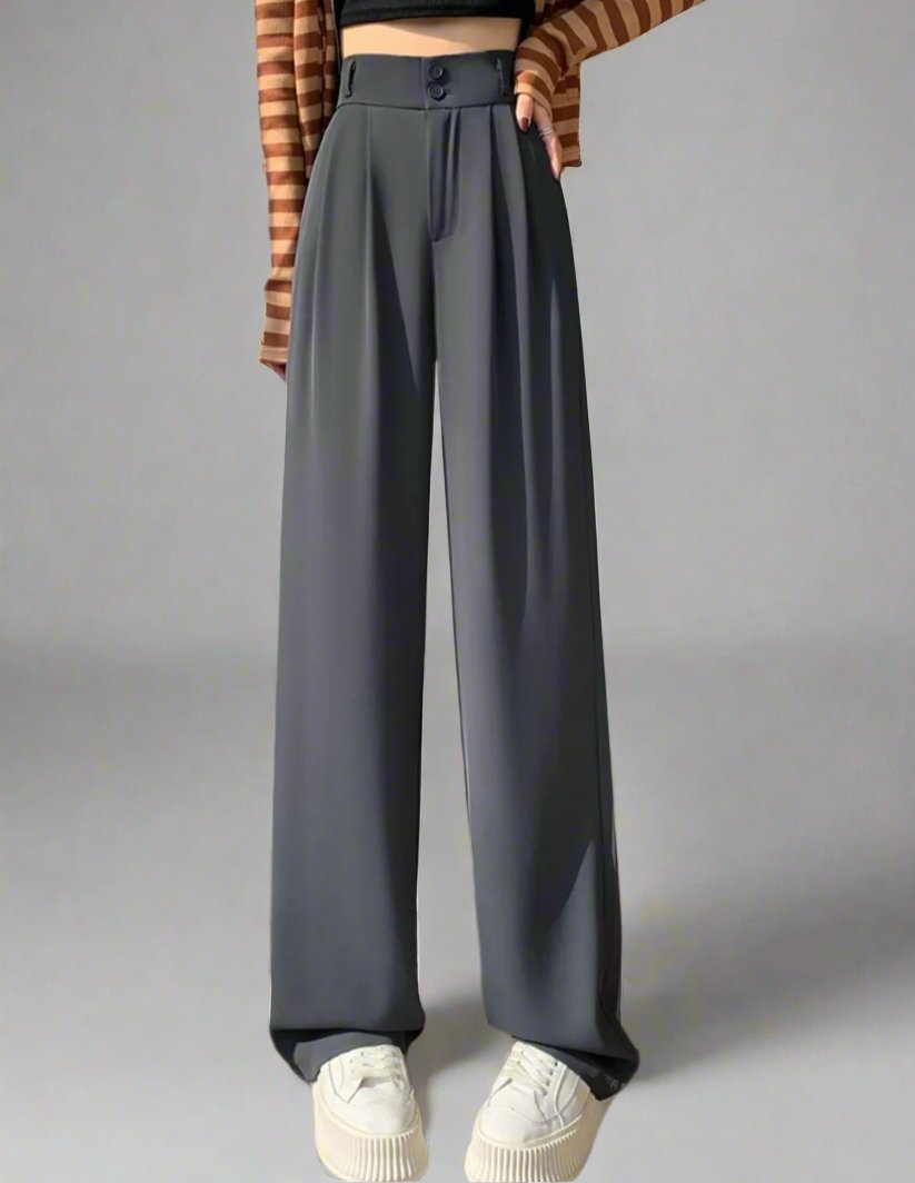 Wide-Leg High-Waist Trousers