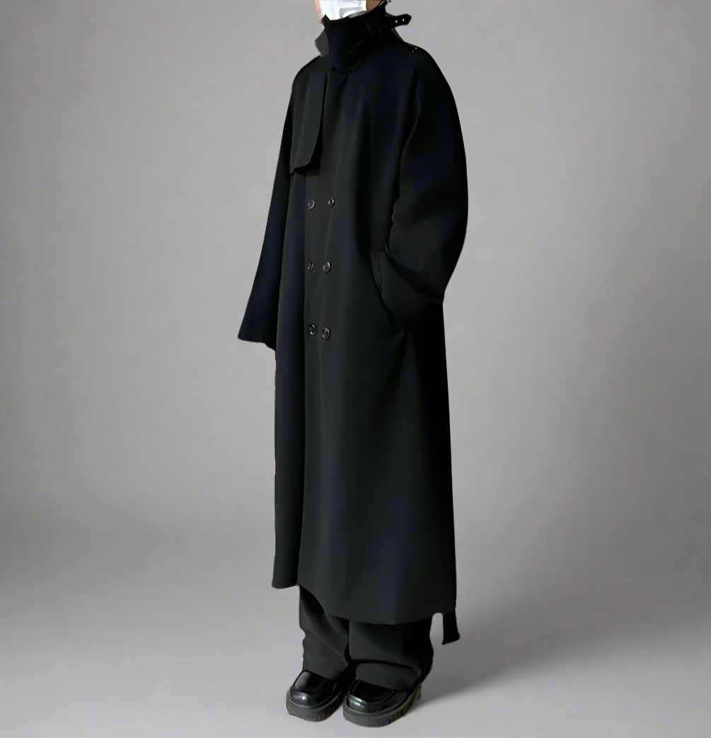 Oversize Fit Wool Blend Coat