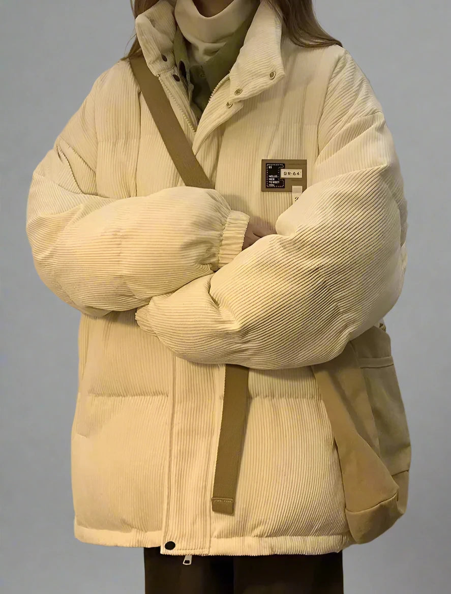 Unisex Corduroy Puffer Jacket