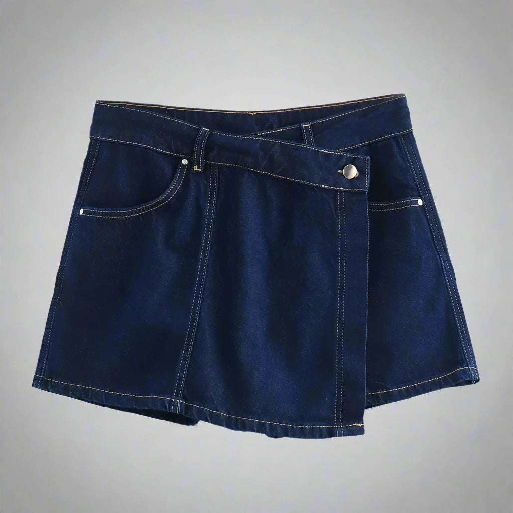 Denim Crossover Skorts