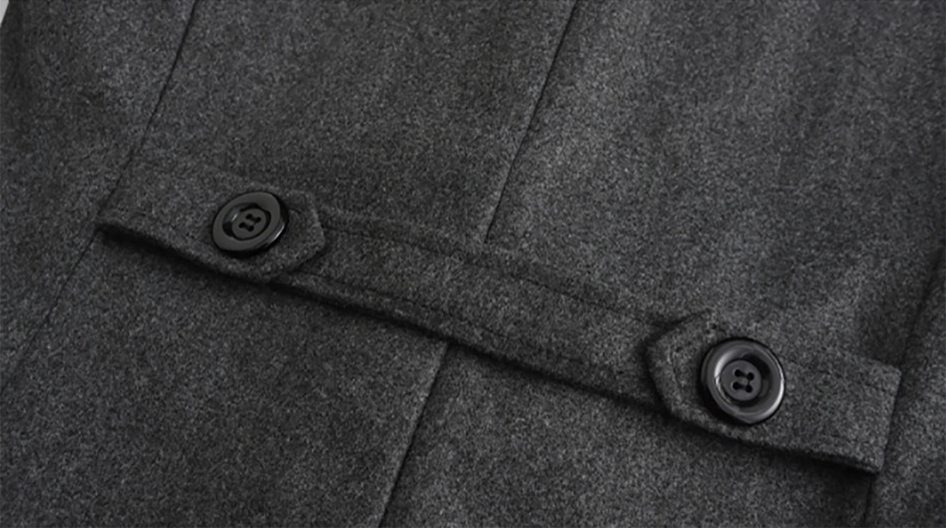 Double-Breasted Wool Overcoat