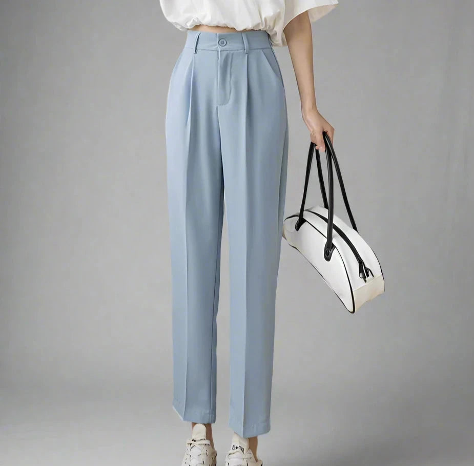 Straight High-Waist Trousers