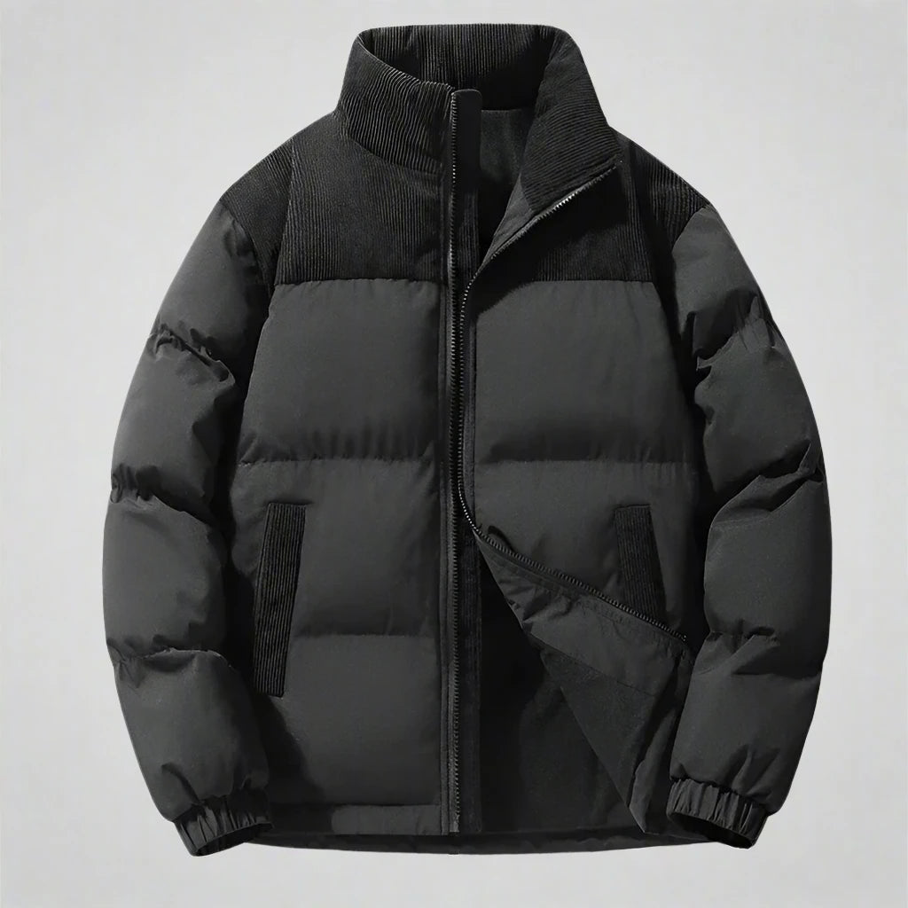 Semi-Corduroy Padded Puffer Jacket