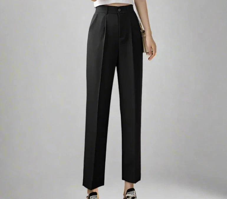 Straight High-Waist Trousers