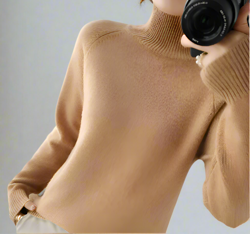 Merino Wool High-Neck Sweater