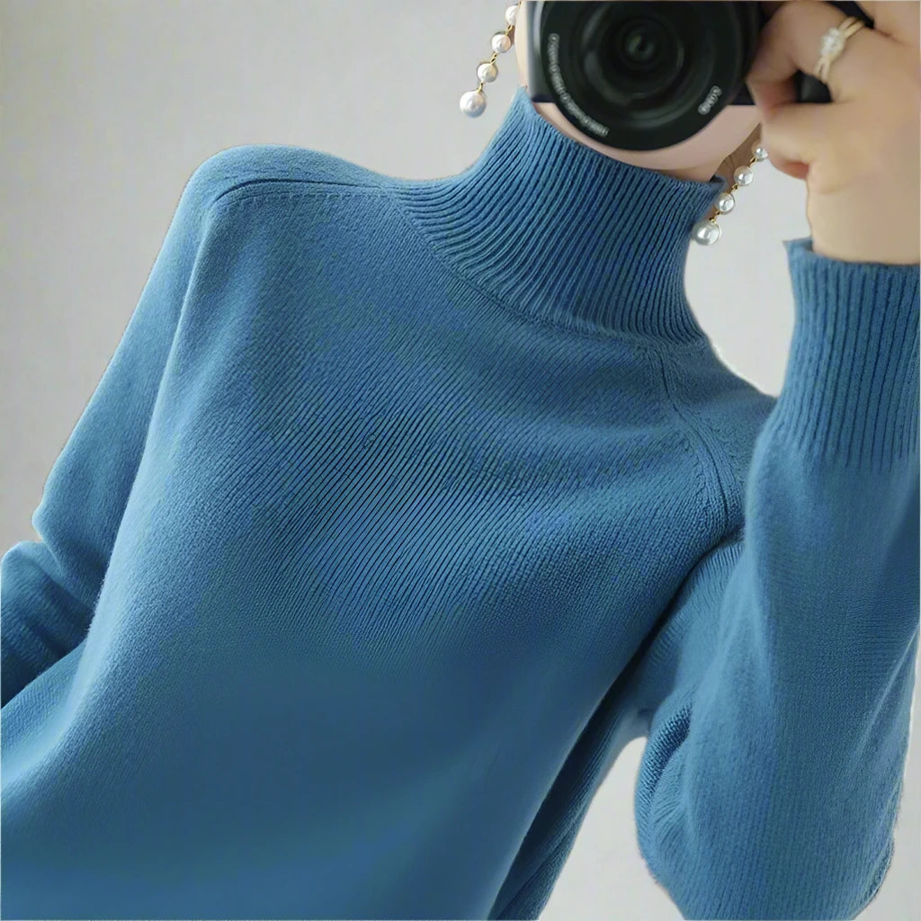 Merino Wool High-Neck Sweater