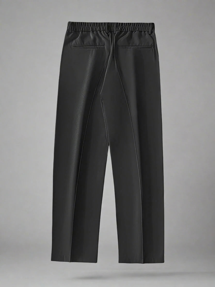 Straight-Fit Trousers With Slit Ankles