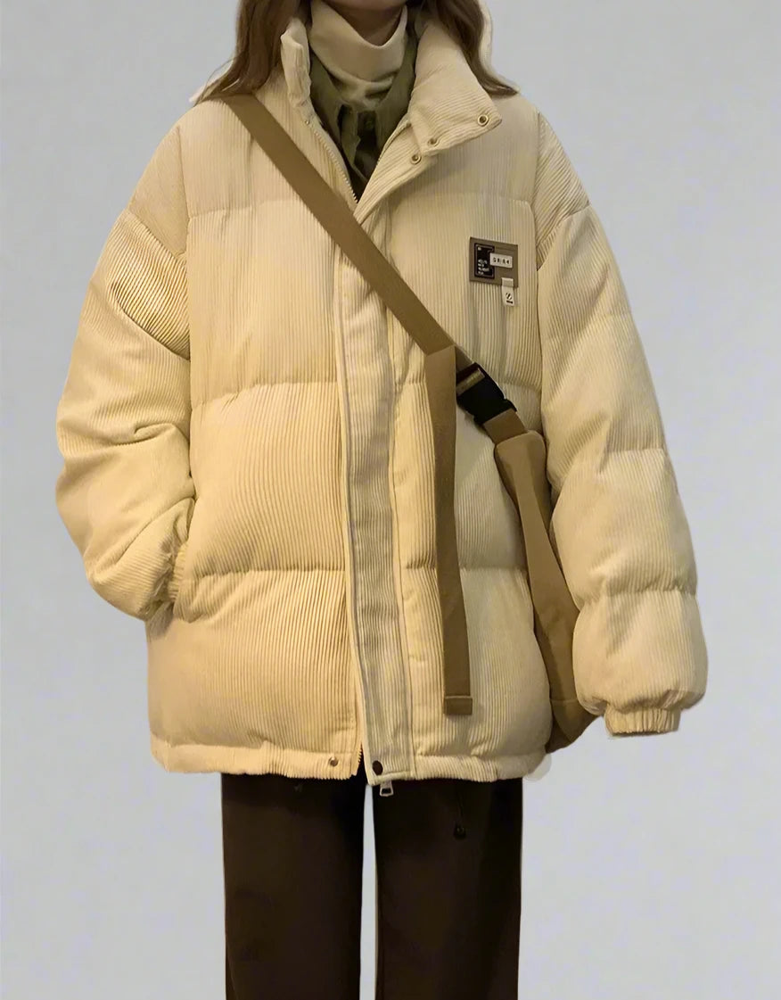 Unisex Corduroy Puffer Jacket