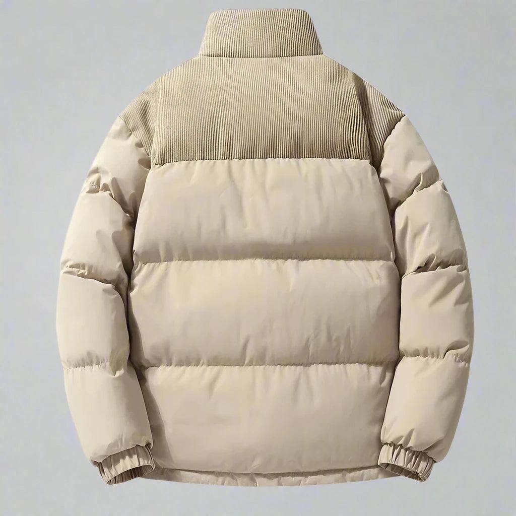 Semi-Corduroy Padded Puffer Jacket