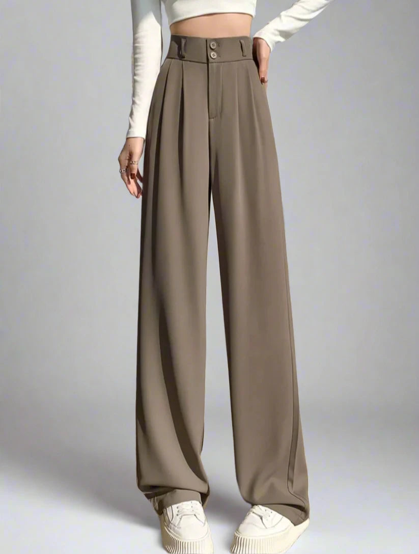 Wide-Leg High-Waist Trousers