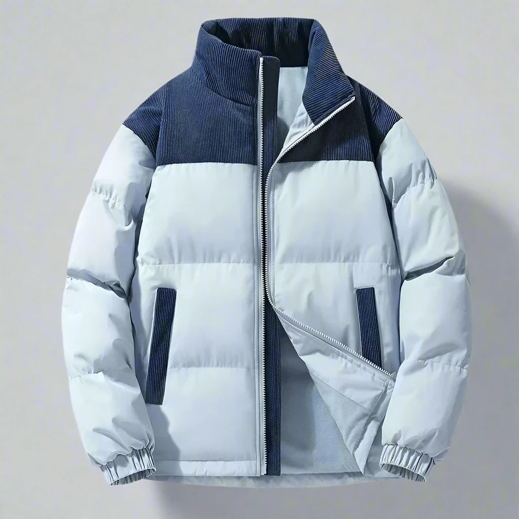 Semi-Corduroy Padded Puffer Jacket