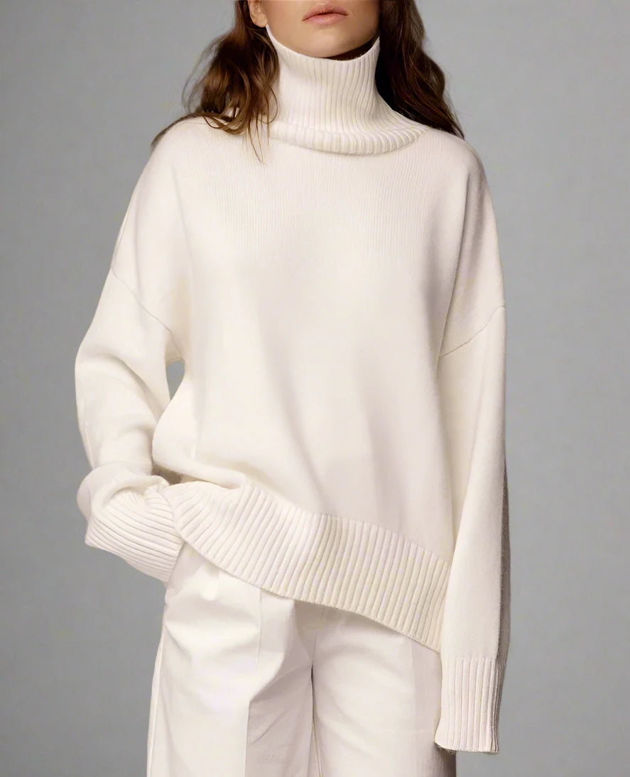 Knit Oversize Turtleneck Sweater