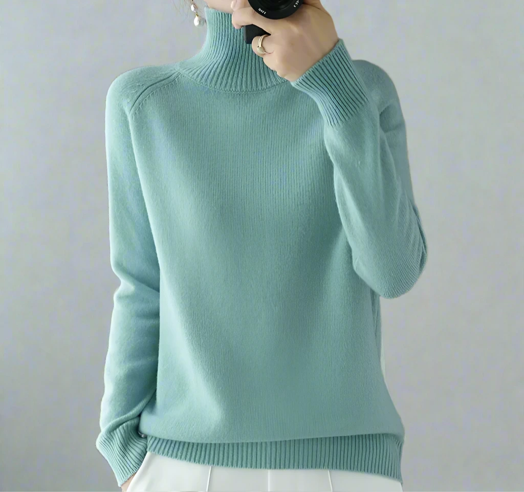 Merino Wool High-Neck Sweater