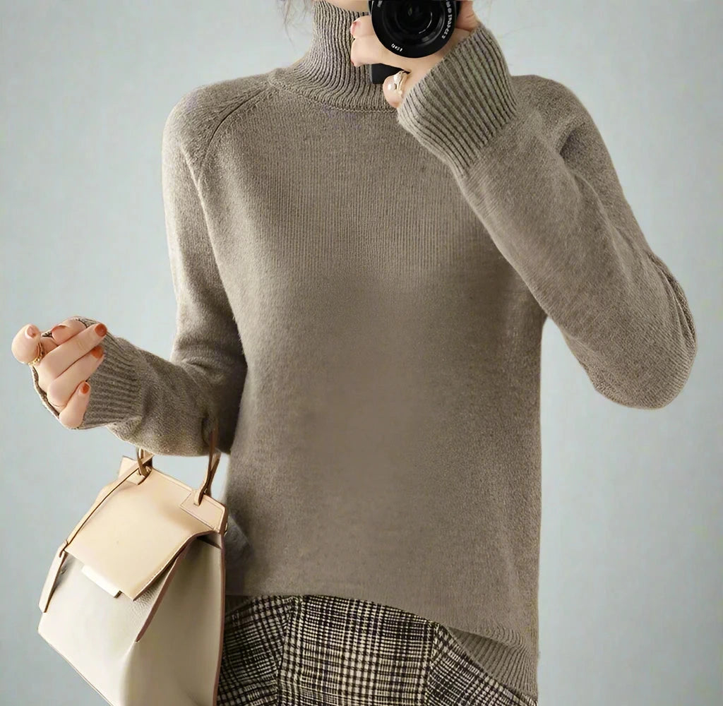 Merino Wool High-Neck Sweater