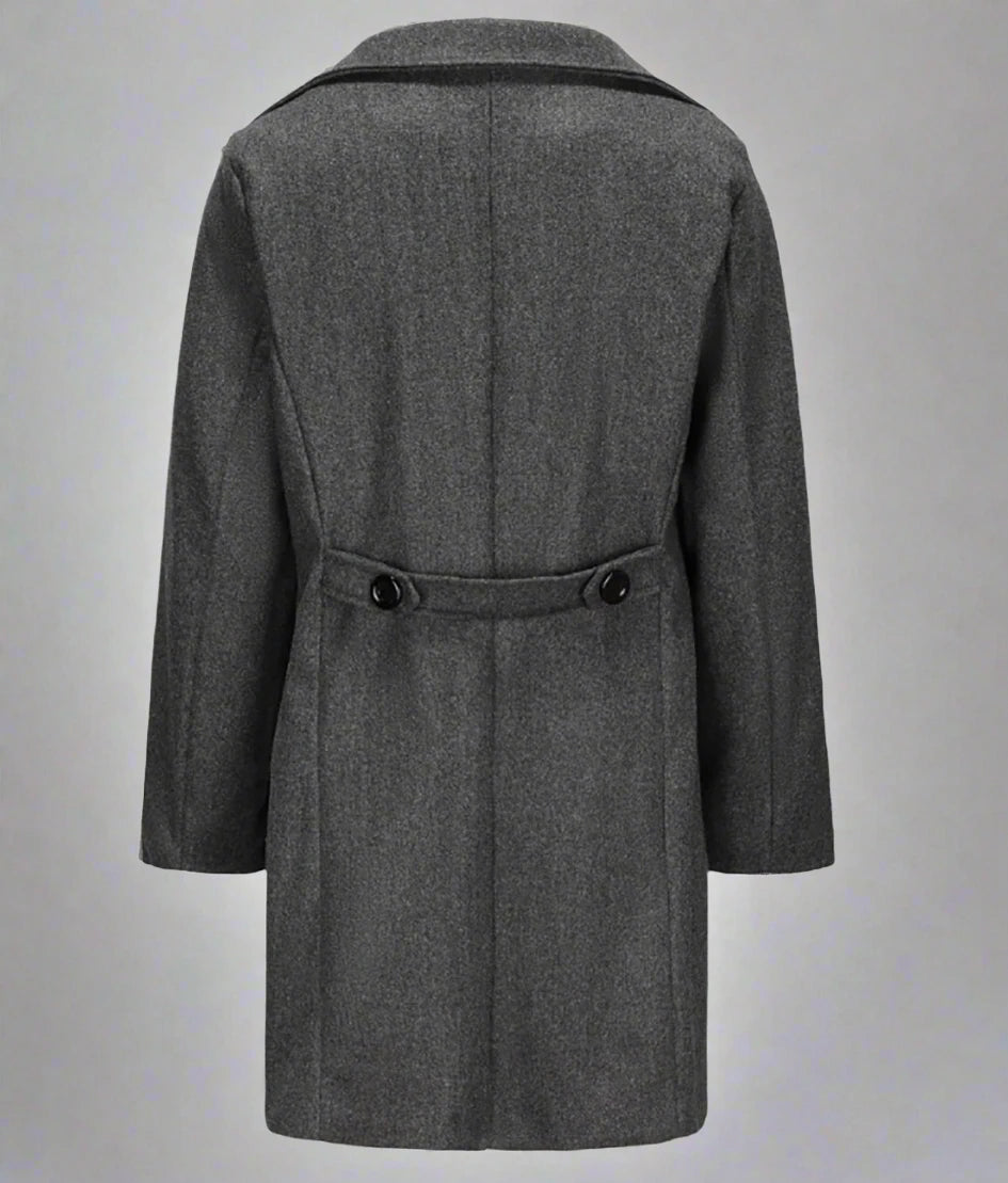 Double-Breasted Wool Overcoat