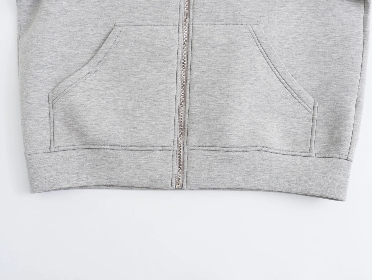 Oversize Zip-Up Cotton Hoodie