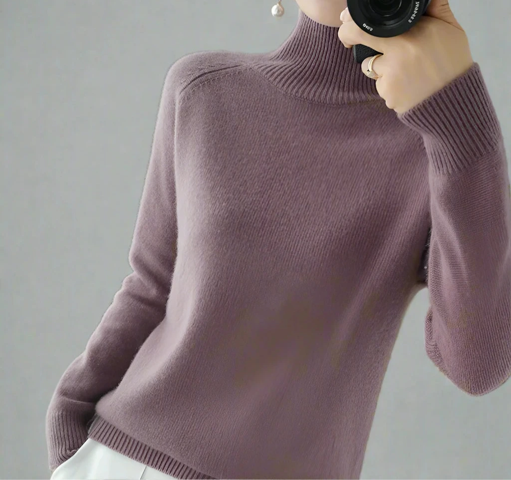 Merino Wool High-Neck Sweater