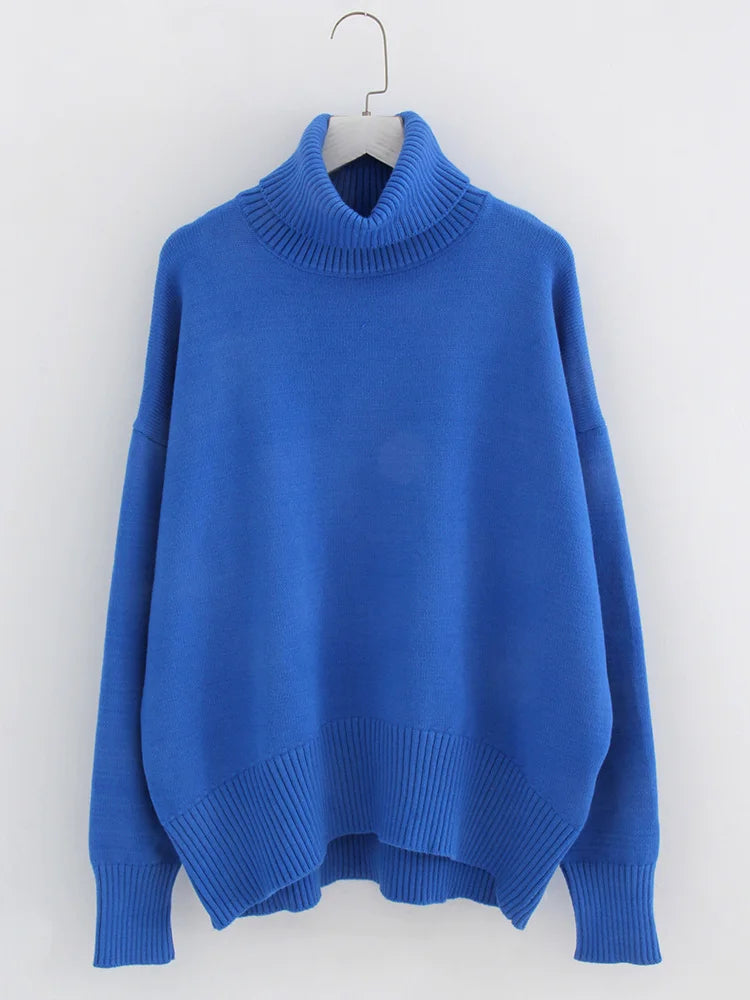 Knit Oversize Turtleneck Sweater