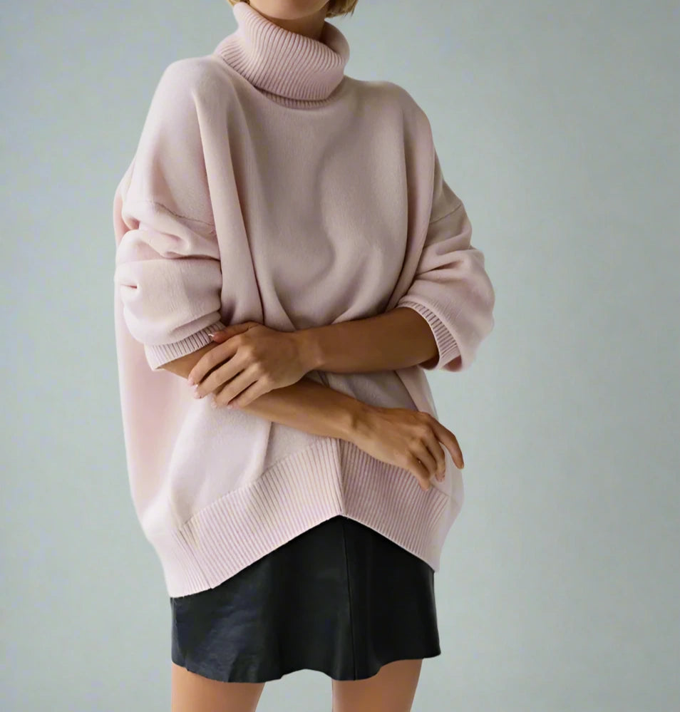 Knit Oversize Turtleneck Sweater