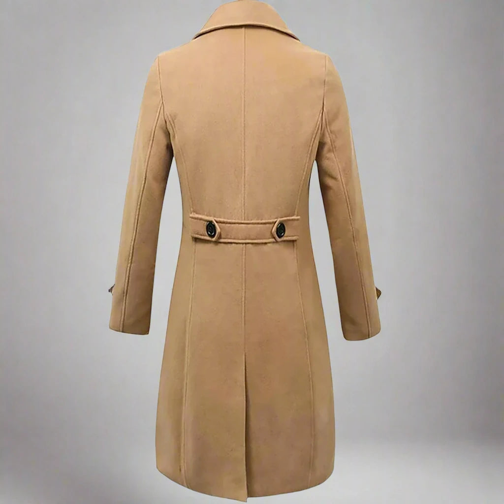 Double-Breasted Wool Overcoat