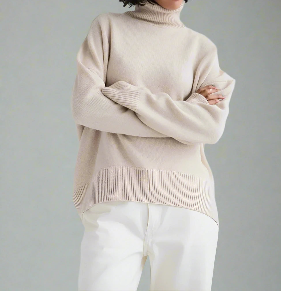 Knit Oversize Turtleneck Sweater