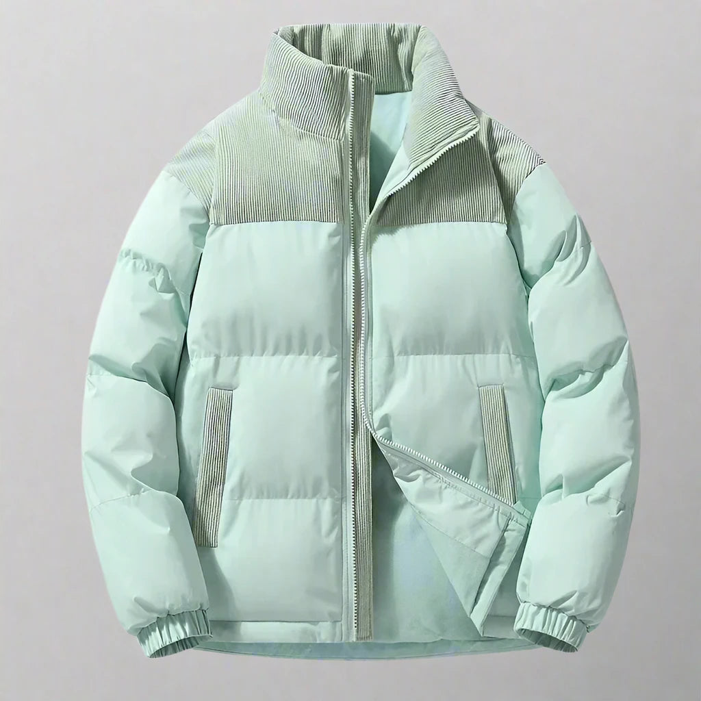 Semi-Corduroy Padded Puffer Jacket