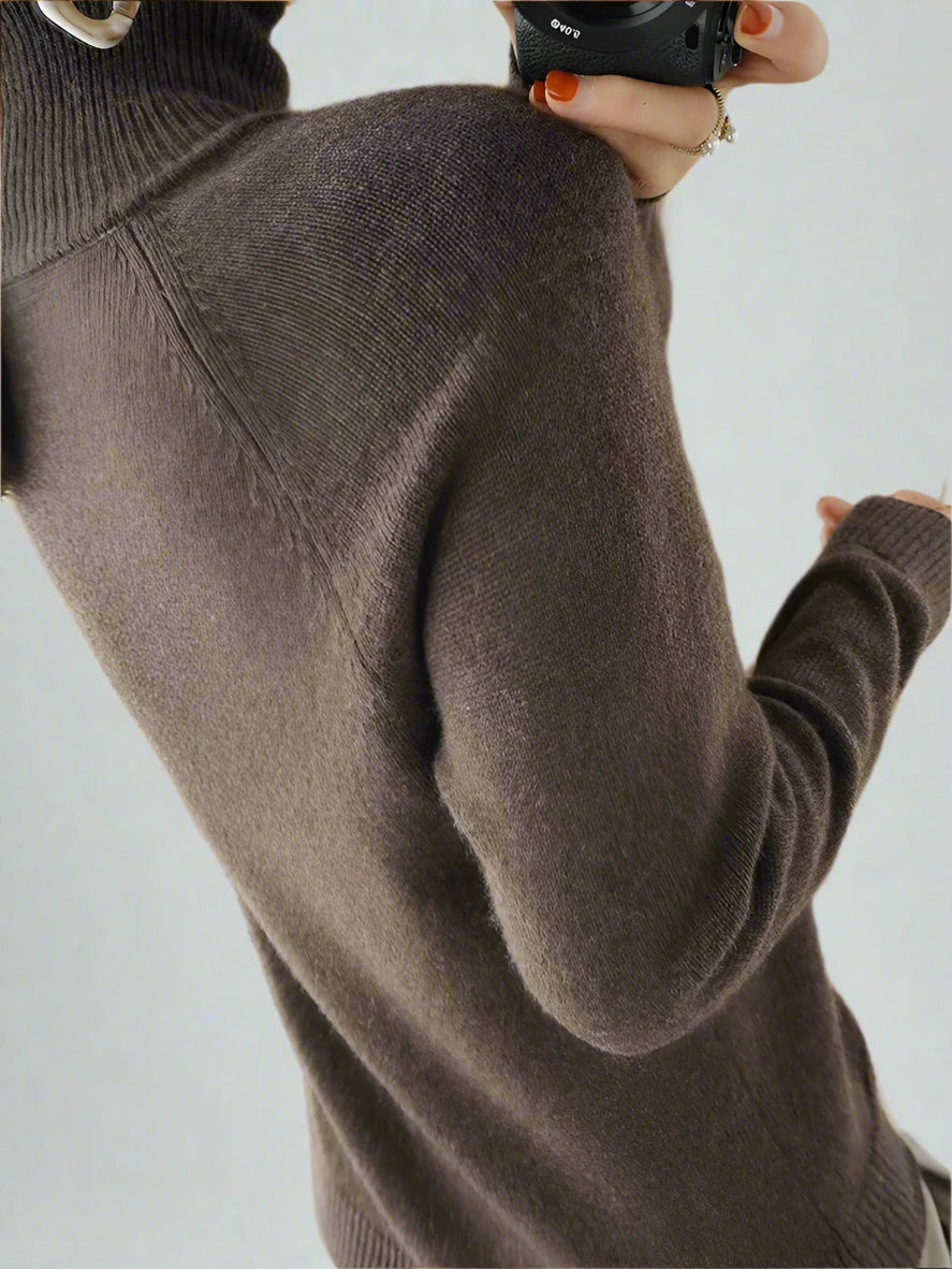 Merino Wool High-Neck Sweater