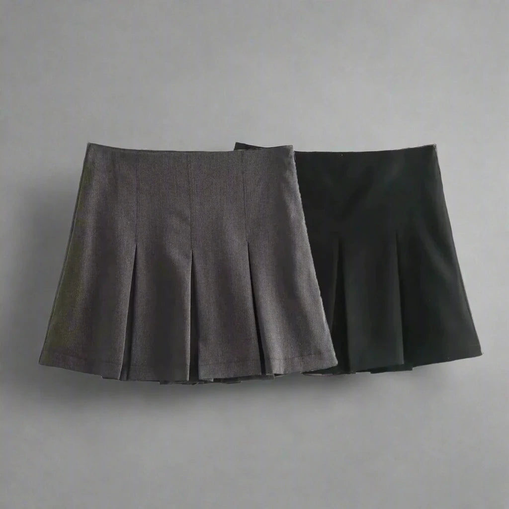 Pleated Mini Skirt