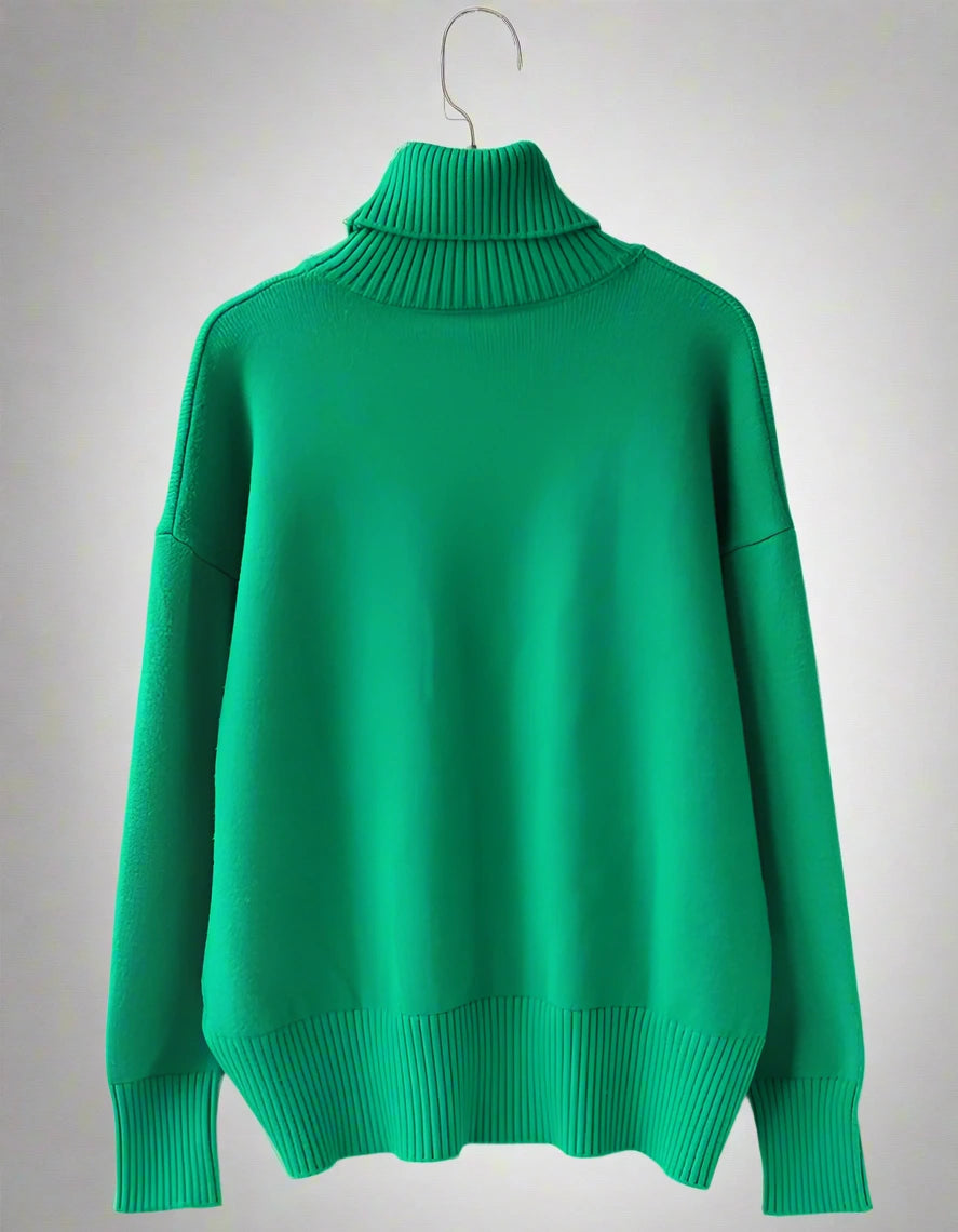 Knit Oversize Turtleneck Sweater