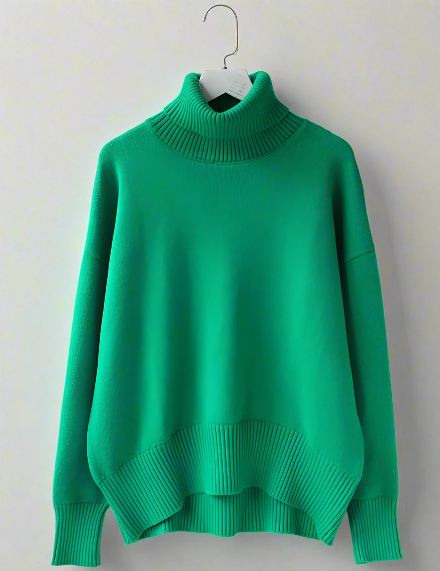 Knit Oversize Turtleneck Sweater