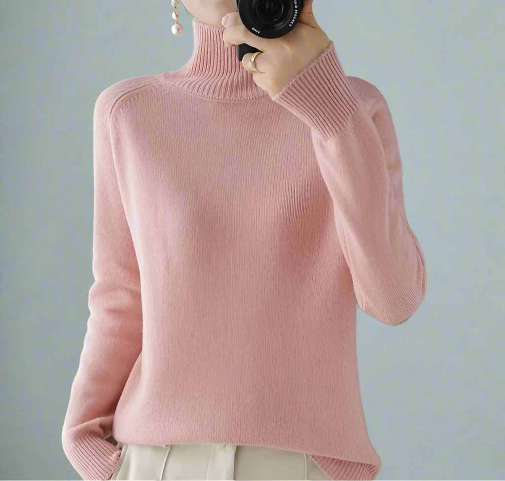 Merino Wool High-Neck Sweater