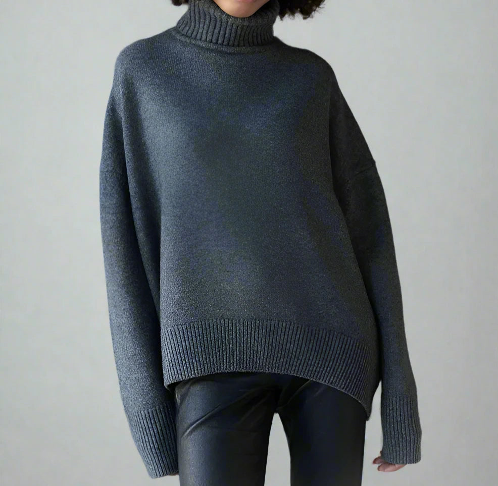 Knit Oversize Turtleneck Sweater