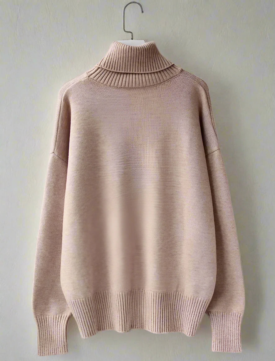 Knit Oversize Turtleneck Sweater