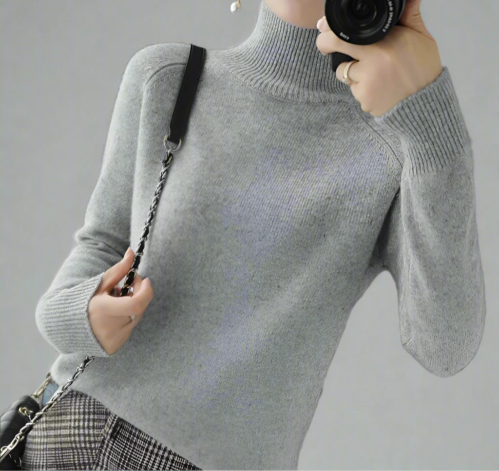 Merino Wool High-Neck Sweater