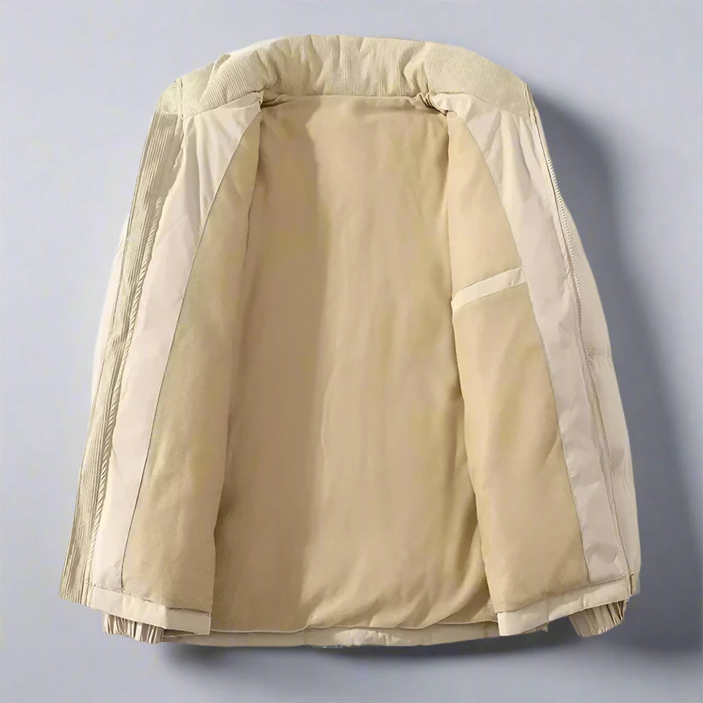 Semi-Corduroy Padded Puffer Jacket