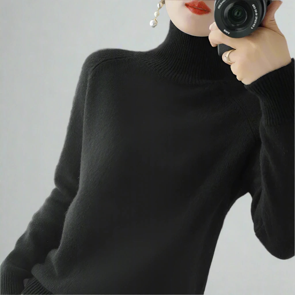 Merino Wool High-Neck Sweater