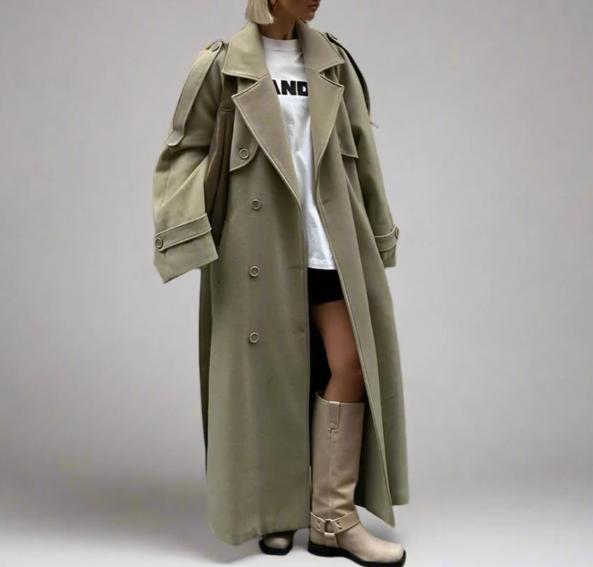 Wool-Blend Overcoat With Belt