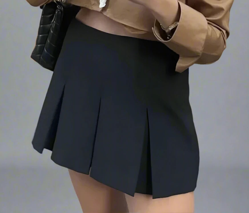 Pleated Mini Skirt