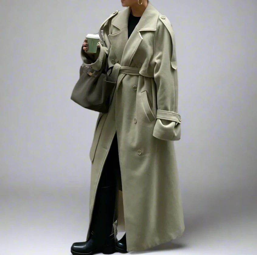 Wool-Blend Overcoat With Belt