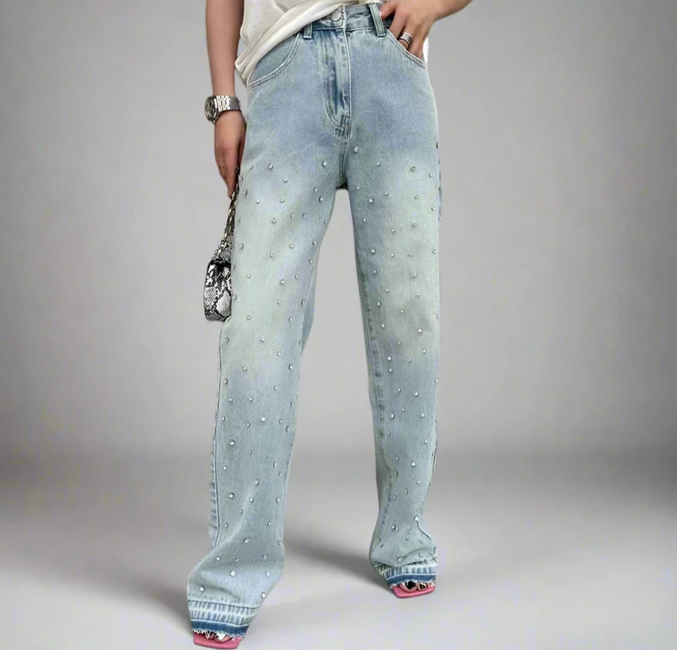 Diamond Rhinestones Jeans