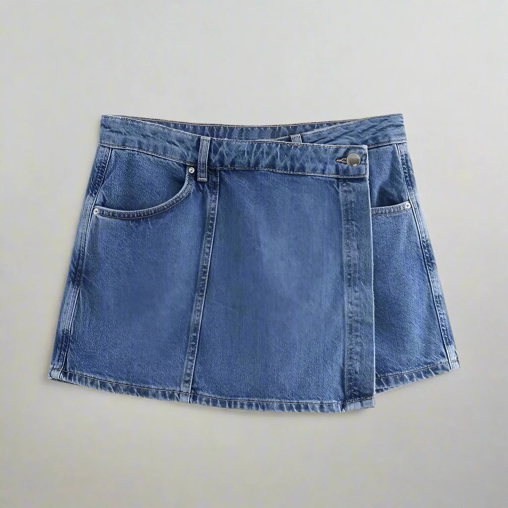 Denim Crossover Skorts